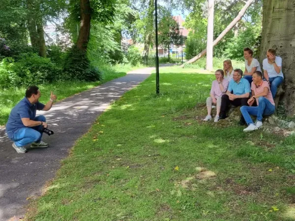 Stefan Segers aan het werk tijdens een fotoshoot