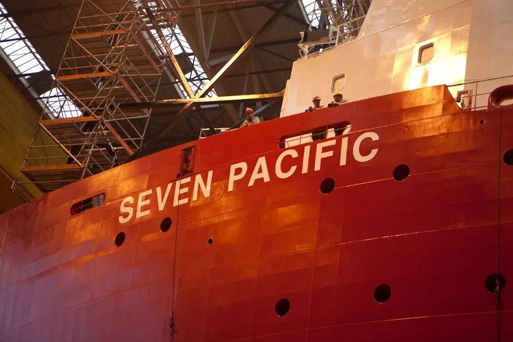 Cover for Eventfotografie: de tewaterlating van The Seven Pacific