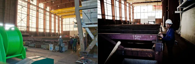 Behind the scenes en resultaat industriële fotografie in productiehal