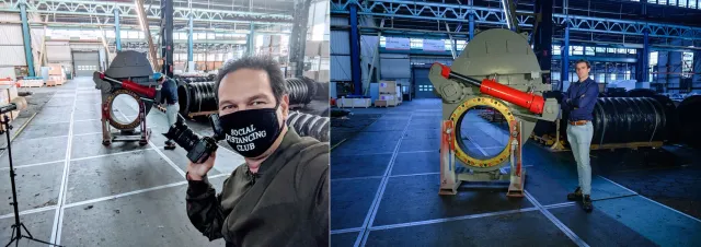 Stefan Segers aan het werk als industrieel fotograaf en portretresultaat op locatie