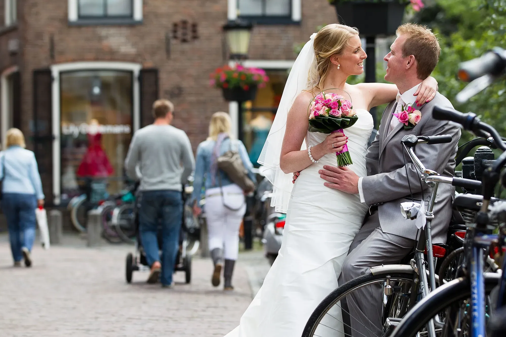 Bruidsfotograaf Utrecht - fietsen