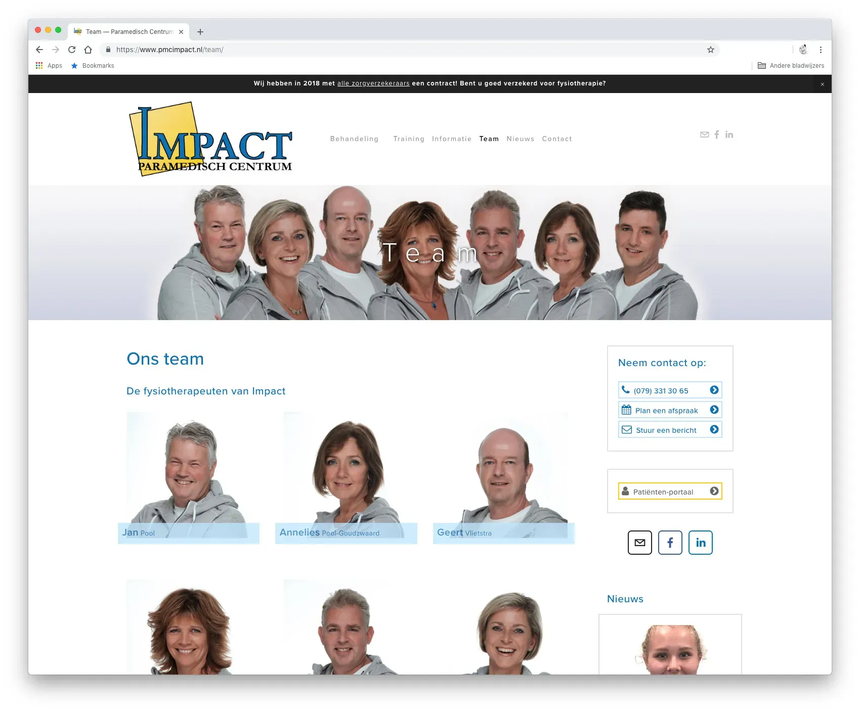 Hier het resultaat op de website